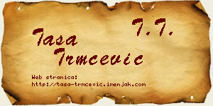 Tasa Trmčević vizit kartica
